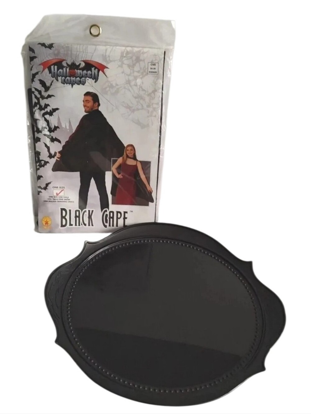 Halloween Bundle New Vampire Cape & Black Serving Tray Seasonal Goth Cosplay